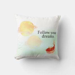 Follow Your Dreams" Koi Fish Pillow | Inspirationa クッション