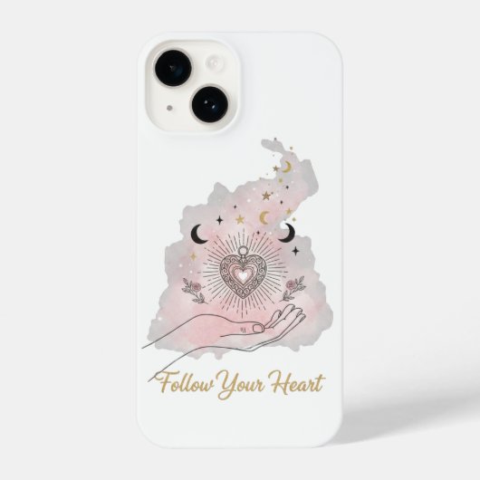 Follow Your Heart iPhone Case - Celestial Sacred iPhoneケース (裏面)