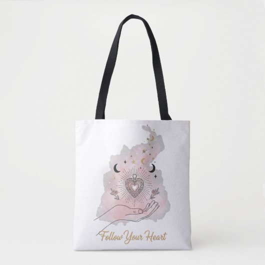 Follow Your Heart Personalised Tote Bag - Celestia トートバッグ (正面)