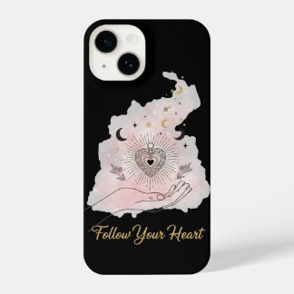 Follow Your Heart - Sacred Heart Celestial Magic iPhone 14ケース