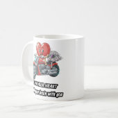 Follow your heart take your brain コーヒーマグカップ (正面左)