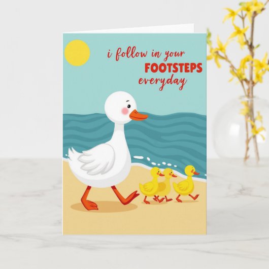 Follow Your Steps Beach Scene Card カード (黄色い花)