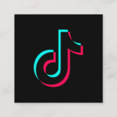 FollowMeパーソナルソーシャルメディアQRコードカード スクエア名刺 (正面)