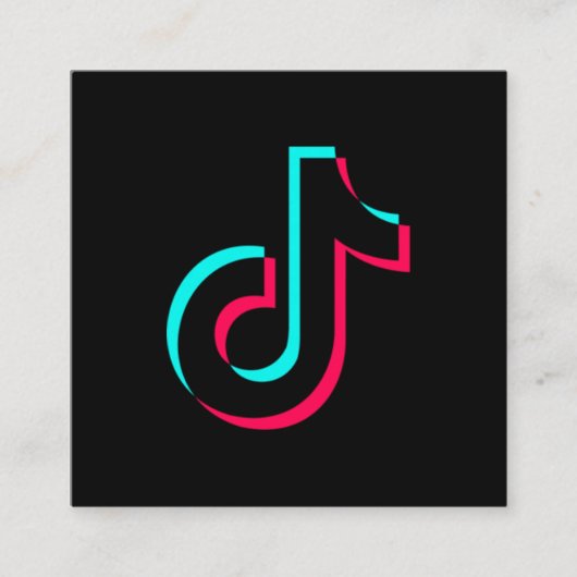 FollowMeパーソナルソーシャルメディアQRコードカード スクエア名刺 (正面)