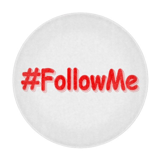 「#FollowMe」かわいいデザイン。買今 カッティングボード (正面)