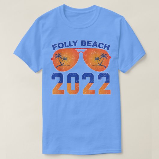 Folly Beach Lover summer and beach vacay tee Retro Tシャツ (デザイン正面)