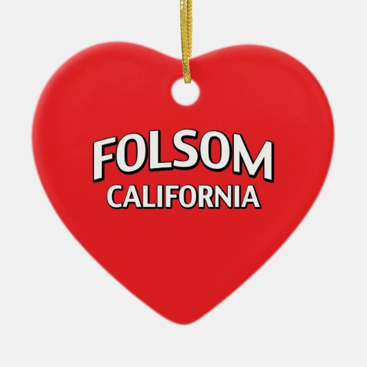 Folsomカリフォルニア セラミックオーナメント (正面)