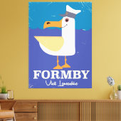 Fomby Lancashire seagull旅行ポスター キャンバスプリント (インサイチュ (リビング))