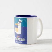 Fomby Lancashire seagull旅行ポスター ツートーンマグカップ (正面右)