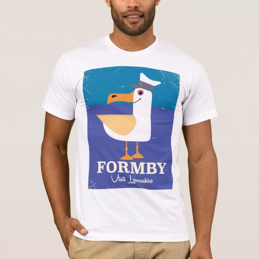 Fomby Lancashire seagull旅行ポスター Tシャツ (正面)