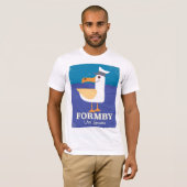 Fomby Lancashire seagull旅行ポスター Tシャツ (正面フル)