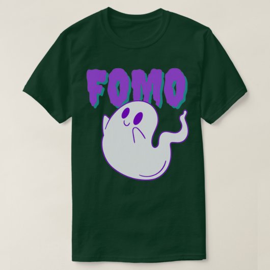 FOMO取引幽霊恋しく思恐怖 Tシャツ (デザイン正面)
