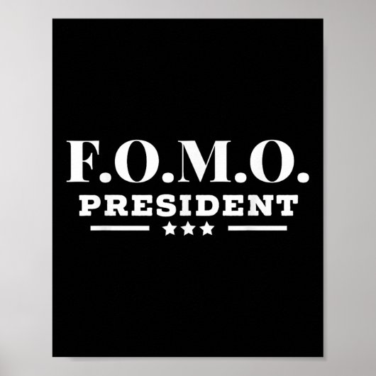 Fomo大統領は抜け出恋しく思たパーティーを恐笑わされるれる ポスター (正面)