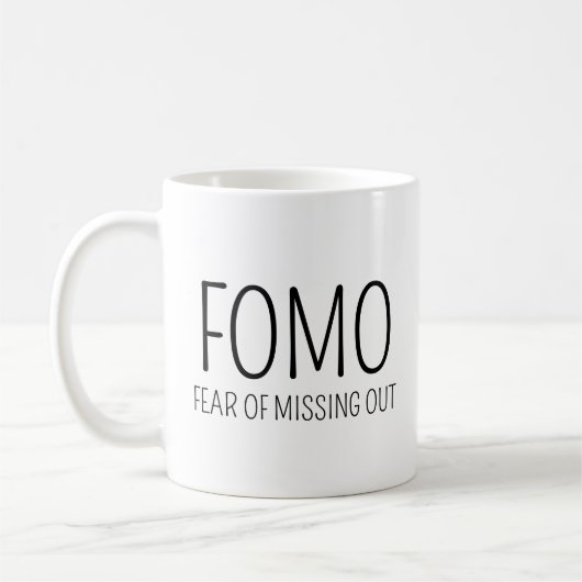 FOMO (取り残される不安) コーヒーマグカップ (左)