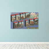 Fond du Lac, Wisconsin – ラージレターシーン キャンバスプリント (インサイチュ (ウッドフロア))