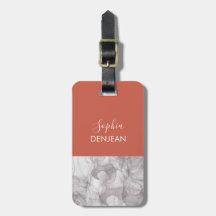 Fond terracotta élégant et marbre gris