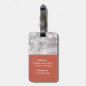  Fond terracotta élégant et marbre gris ラゲッジタグ (裏面縦)