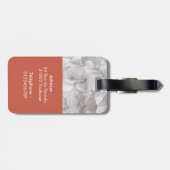  Fond terracotta élégant et marbre gris ラゲッジタグ (裏面横)