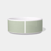 Fond vert sauge avec prénom pour animaux ボウル (裏面)