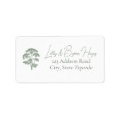 FONDNESS | Return Address Label ラベル (正面)