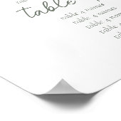 FONDNESS | Wedding Seating Chart Poster ポスター (角)