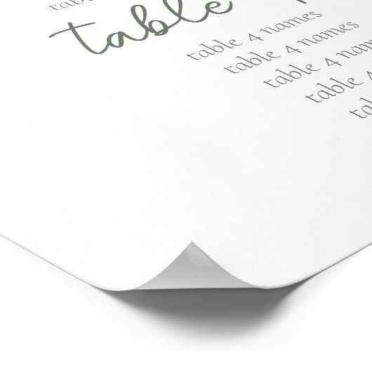 FONDNESS | Wedding Seating Chart Poster ポスター (角)