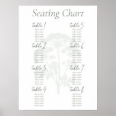 FONDNESS | Wedding Seating Chart Poster ポスター (正面)