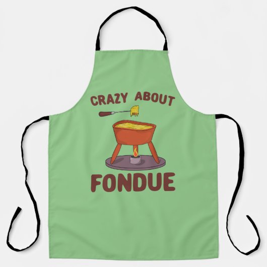 Fondue Pun T-Shirt熱狂するについて エプロン (正面)