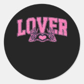 Font With Skeleton Hands Classic Design ラウンドシール (正面)