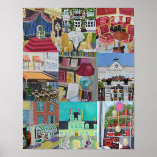 Fontainebleauコラージュプリント/ポスター ポスター