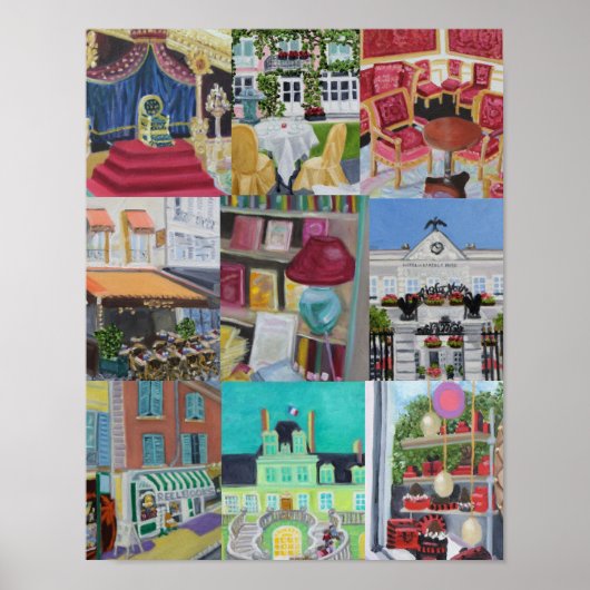 Fontainebleauコラージュプリント/ポスター ポスター (正面)