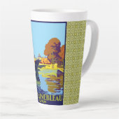 Fontainebleau Avon旅行フランスのポスター カフェラテマグ (右アングル)