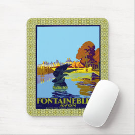 Fontainebleau Avon旅行フランスのポスター マウスパッド