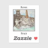 Fontana dei Quattro Fiumi. Rome, Italy シール (シート)