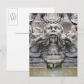 Fontana del Pantheon (1575)デザインby Giacomo ポストカード (正面/裏面)
