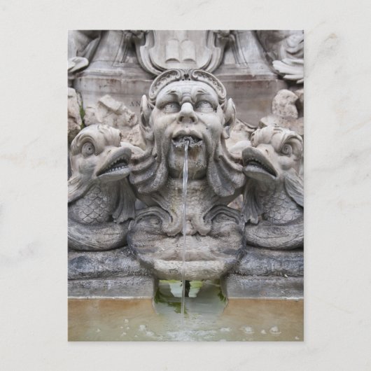 Fontana del Pantheon (1575)デザインby Giacomo ポストカード (正面)