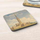 Fonthillの大修道院の北西眺め(w/c紙で) コースター (左側)