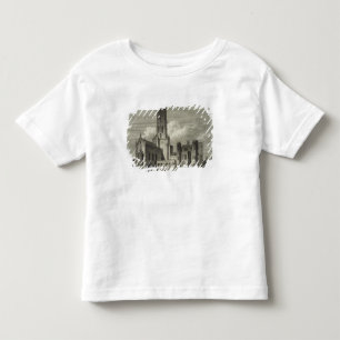 Fonthillの大修道院1812年の南東の眺め(版木、銅版、版画 トドラーTシャツ