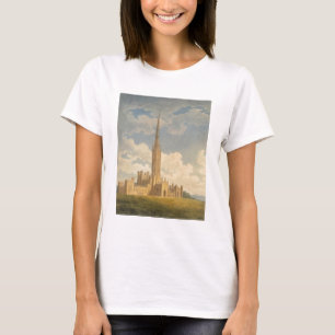 Fonthill Abbeyの北西のビュー(紙上のw/c) Tシャツ