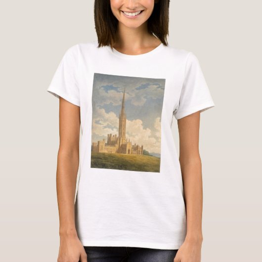 Fonthill Abbeyの北西のビュー(紙上のw/c) Tシャツ (正面)