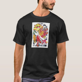 Foo & Lotus タトゥーデザインTシャツ Tシャツ