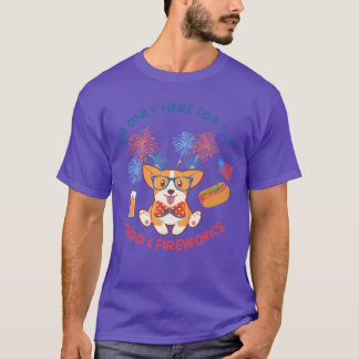 FOODと花火 7月4日 独立記念日 フレンド Tシャツ