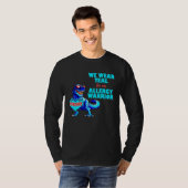 Food Allergy Awareness Dinosaur TRex We Wear Teal  Tシャツ (正面フル)