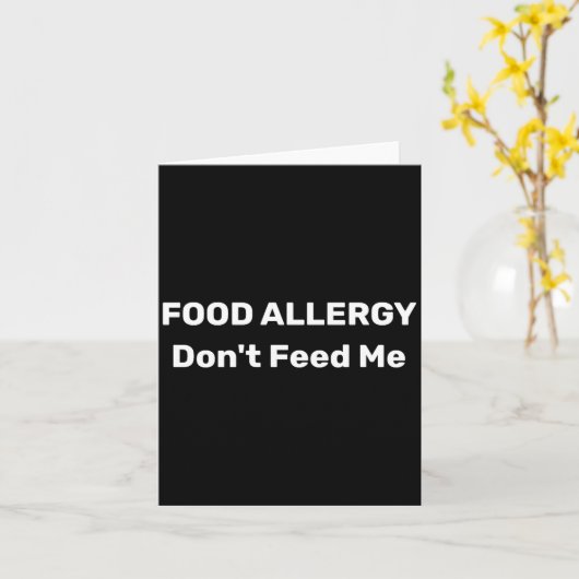 Food Allergy Dont Feed Me Text Template  カード (黄色い花)