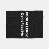 Food Allergy Dont Feed Me Text Template  フリースブランケット (正面(横))