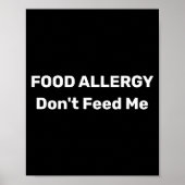 Food Allergy Dont Feed Me Text Template ポスター (正面)