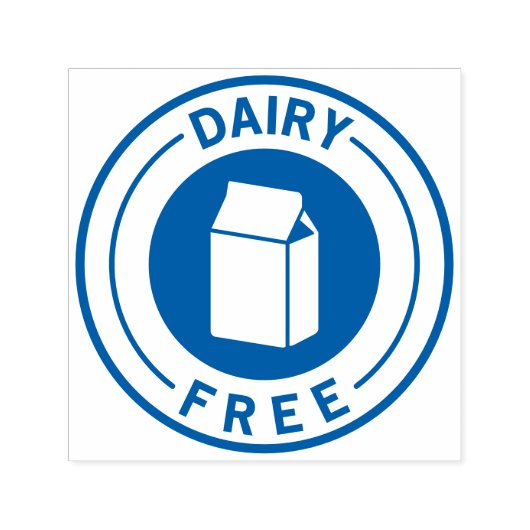 Food Allergy Icon Dairy Free セルフインキングスタンプ (デザイン)