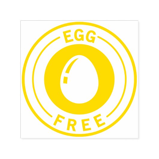 Food Allergy Icon Egg Free セルフインキングスタンプ (デザイン)