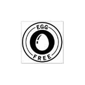 Food Allergy Icon Egg Free ラバースタンプ (インプリント)