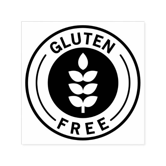 Food Allergy Icon Gluten Free セルフインキングスタンプ (デザイン)